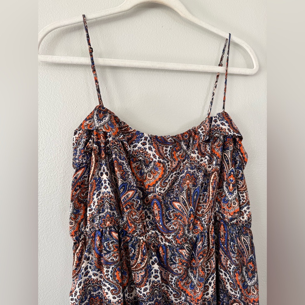 J Crew Silk Paisley Ruffle Mini Dress - Picture 3 of 7